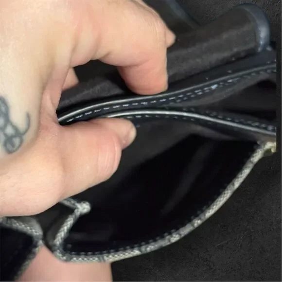 Coach Signature Canvas & Leather Crossbody Bag – Chain Strap Flap Purse - Picture 10 of 15